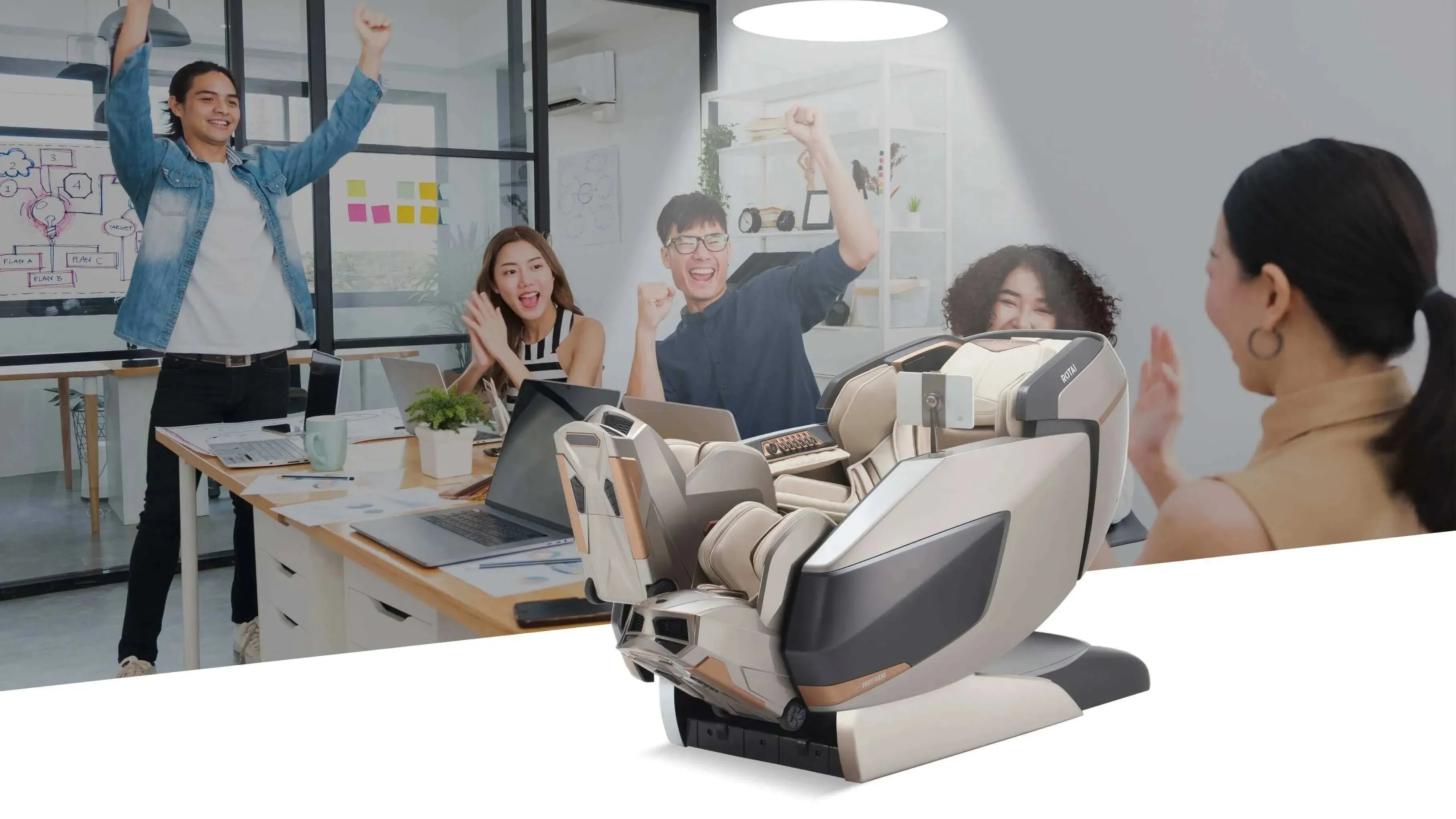 Why Every Office Needs a Massage Chair in 2024 - Rotai - Best Massage Chair in Dubai UAE - Shop massage chairs in Dubai, UAE, Abu Dhabi -Therapy Massage Chairs - Back, Neck, & Leg Pain Relief