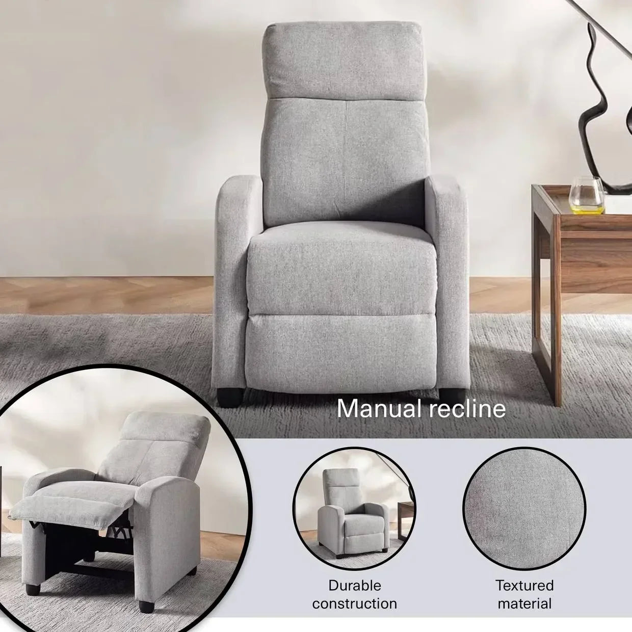 Solvani Manual Recliner Chair - Rotai - Best Massage Chair in Dubai UAE - Shop massage chairs in UAE, Saudi Arabia -Therapy Massage Chairs - Back, Neck, & Leg Pain Relief