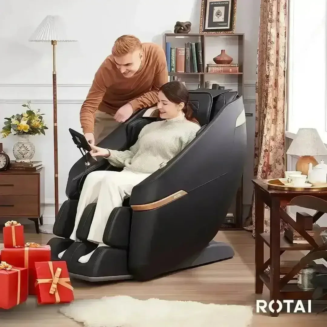 Ekanite 2 in 1 Massage Chair and Sofa (Black) - Rotai - Best Massage Chair in Dubai UAE - Shop massage chairs in UAE, Saudi Arabia -Therapy Massage Chairs - Back, Neck, & Leg Pain Relief