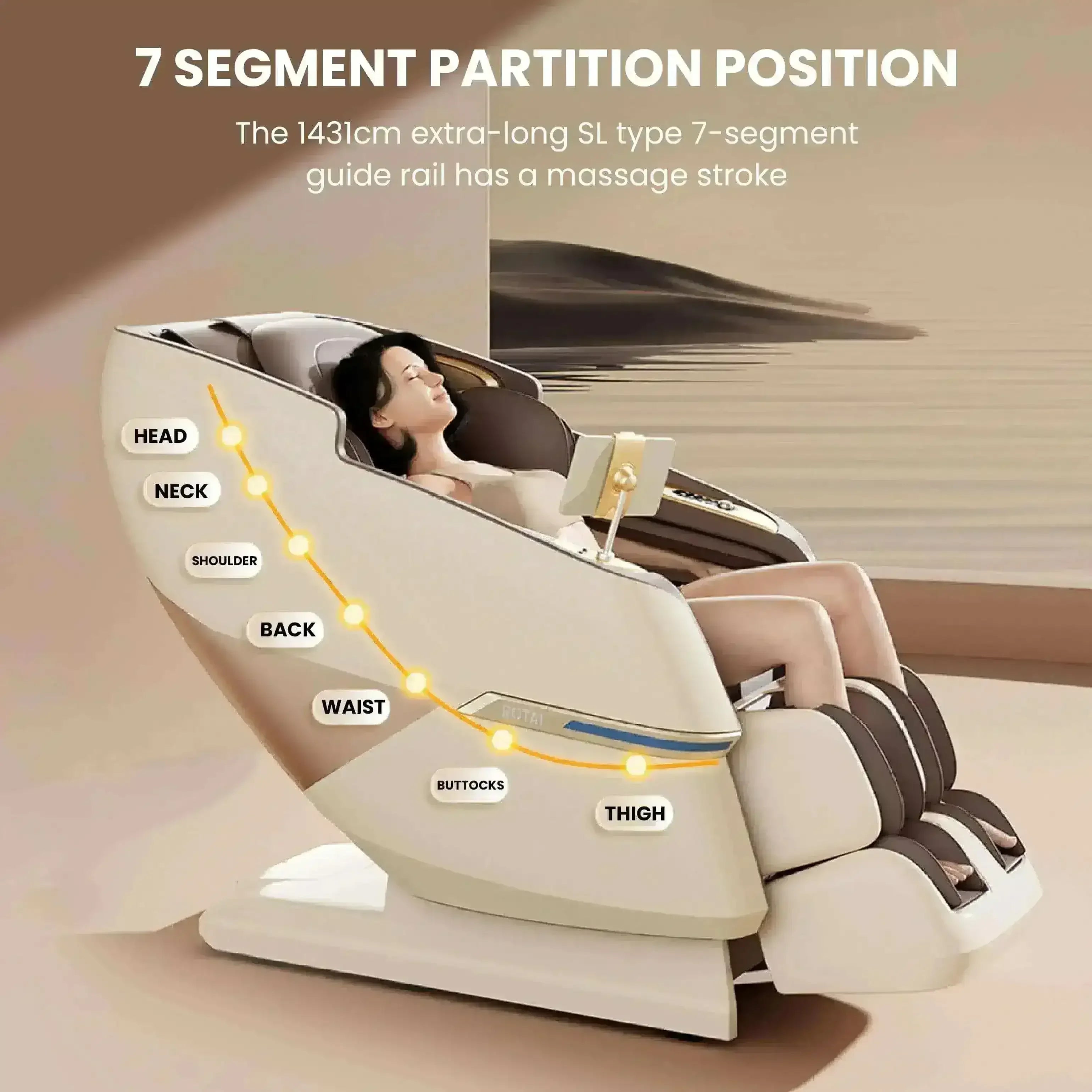 Royal Magestic Pro Massage Chair Brown (Pre-owned) - Rotai Health - Best Massage Chair in Dubai UAE - Shop massage chairs in UAE, Saudi Arabia -Therapy Massage Chairs - Back, Neck, & Leg Pain Relief