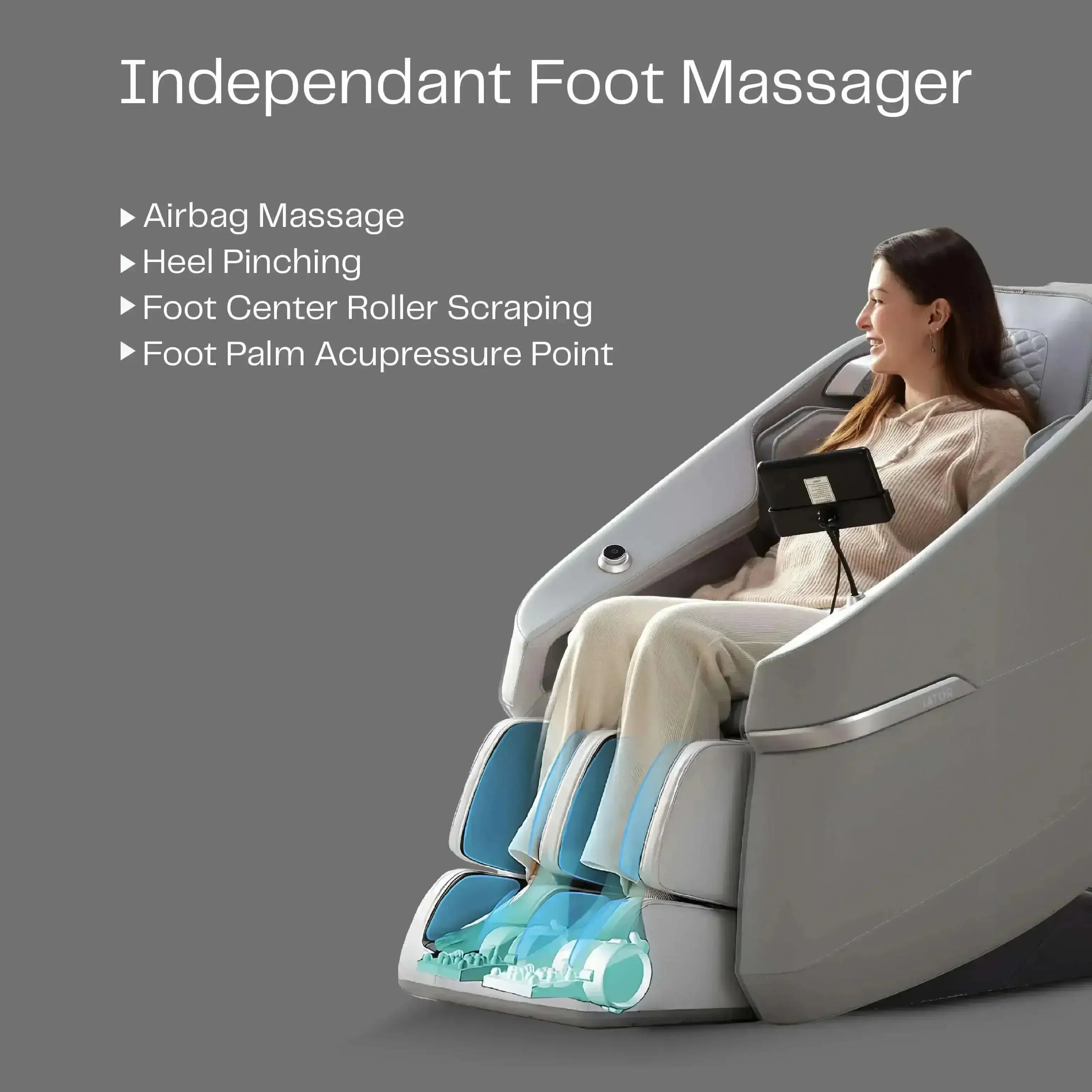 Ekanite 2 in 1 Massage Chair and Sofa (Grey) - Rotai - Best Massage Chair in Dubai UAE - Shop massage chairs in Dubai, UAE, Abu Dhabi