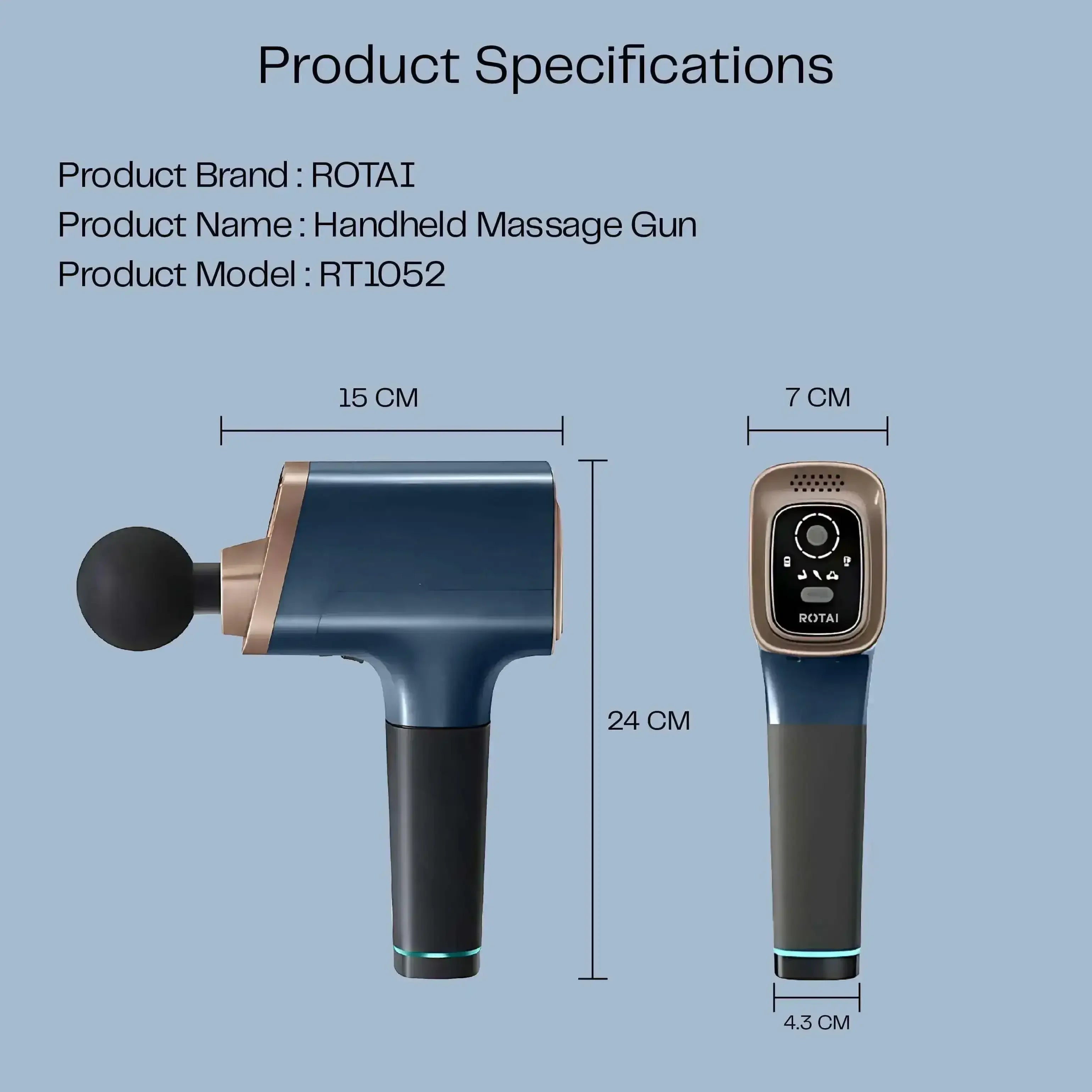 Handheld Massage Gun - Rotai - Best Massage Chair in Dubai UAE - Shop massage chairs in Dubai, UAE, Abu Dhabi