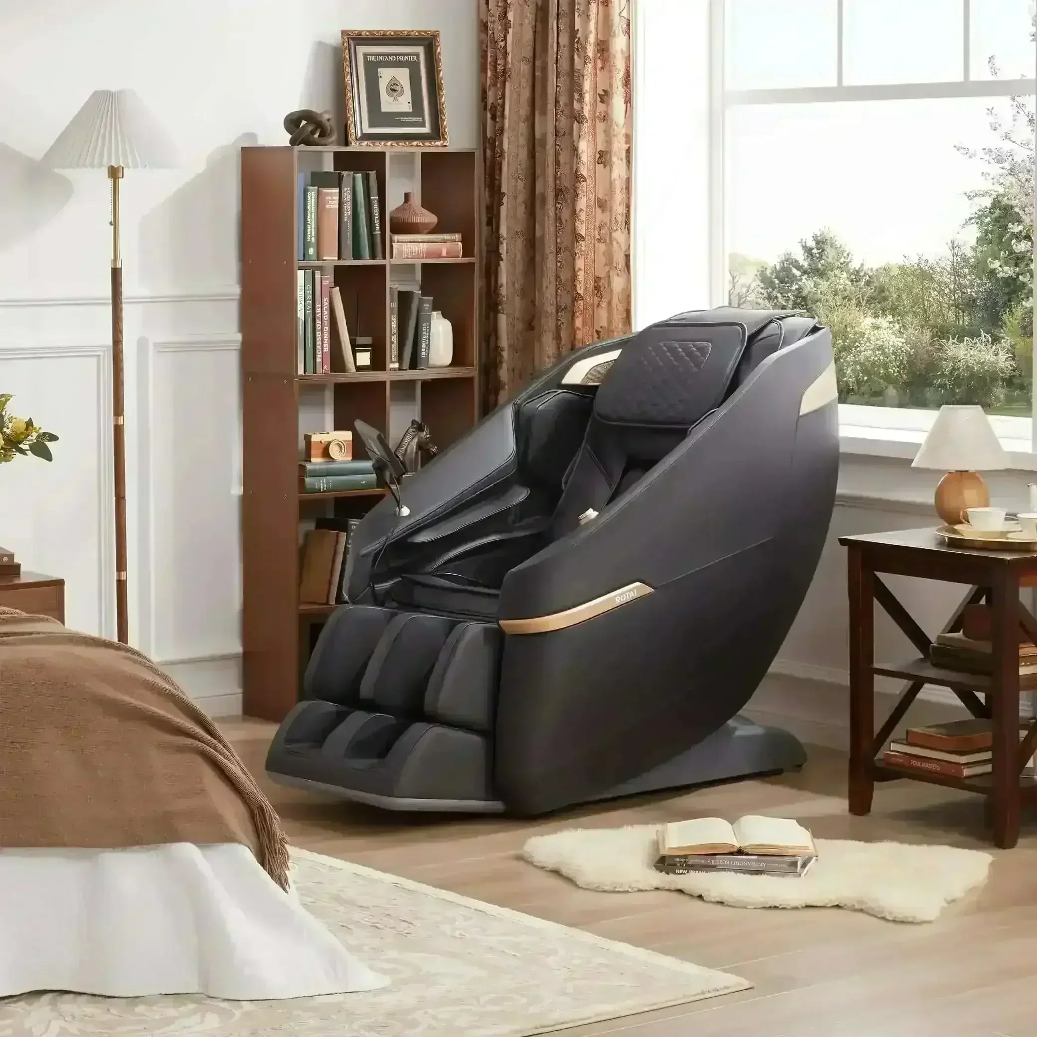 Ekanite 2 in 1 Massage Chair and Sofa (Black) - Rotai - Best Massage Chair in Dubai UAE - Shop massage chairs in UAE, Saudi Arabia -Therapy Massage Chairs - Back, Neck, & Leg Pain Relief