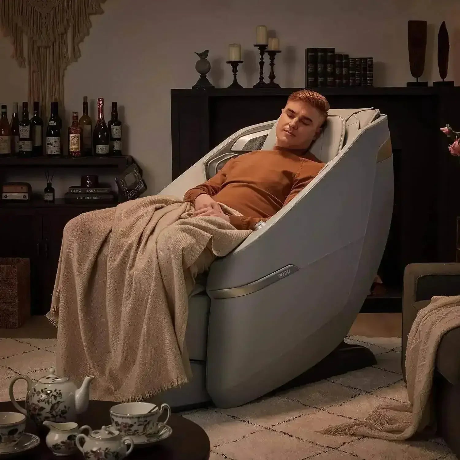 Ekanite 2 in 1 Massage Chair and Sofa (Grey) - Rotai - Best Massage Chair in Dubai UAE - Shop massage chairs in Dubai, UAE, Abu Dhabi