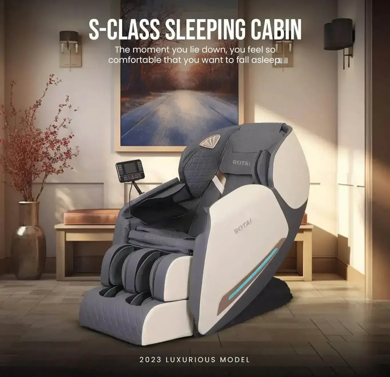 Rotai Hoyogen Force Massage Chair (Beige) - Rotai - Best Massage Chair in Dubai UAE - Shop massage chairs in UAE, Saudi Arabia -Therapy Massage Chairs - Back, Neck, & Leg Pain Relief