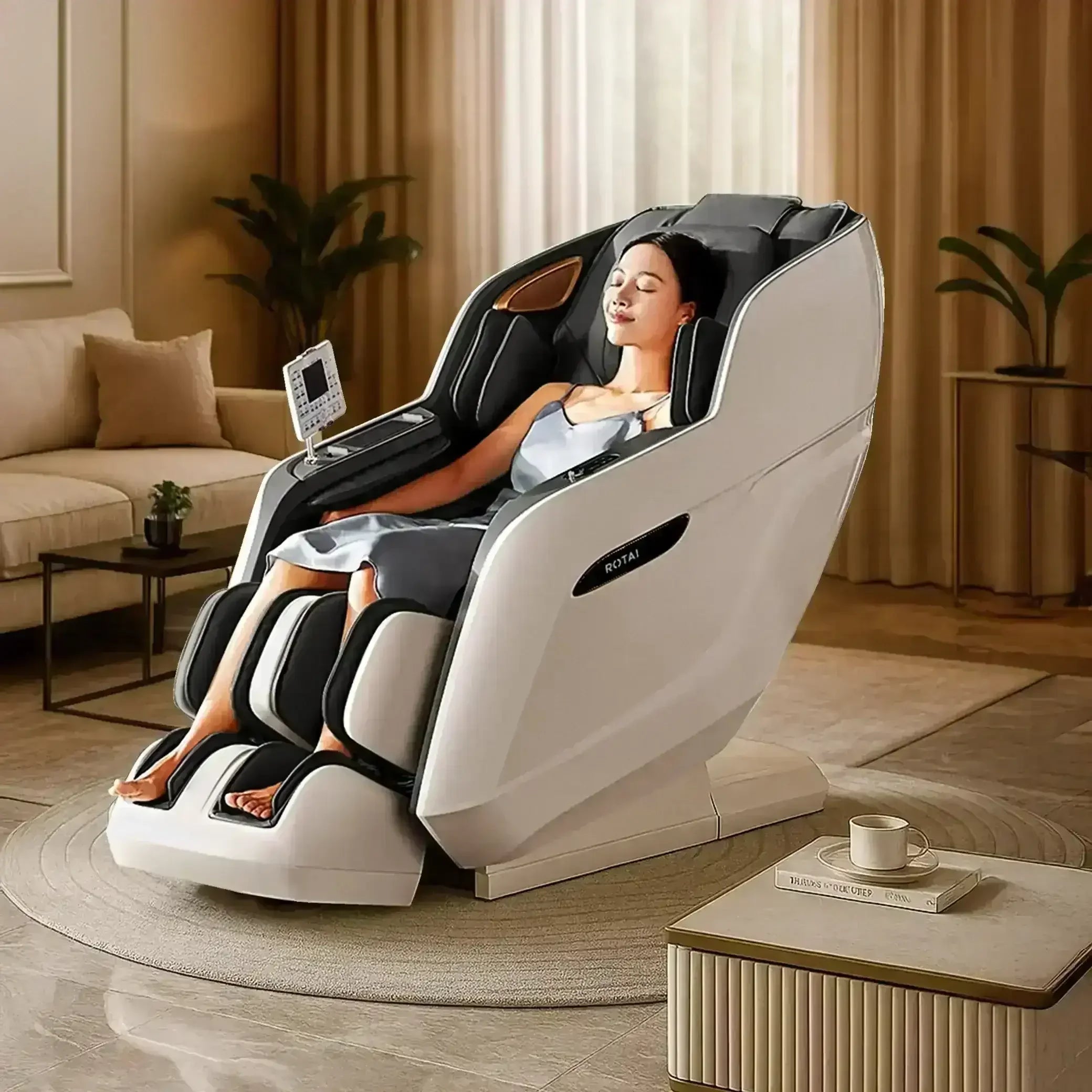 Royal Signature (Grey) - Rotai - Best Massage Chair in Dubai UAE - Shop massage chairs in UAE, Saudi Arabia -Therapy Massage Chairs - Back, Neck, & Leg Pain Relief
