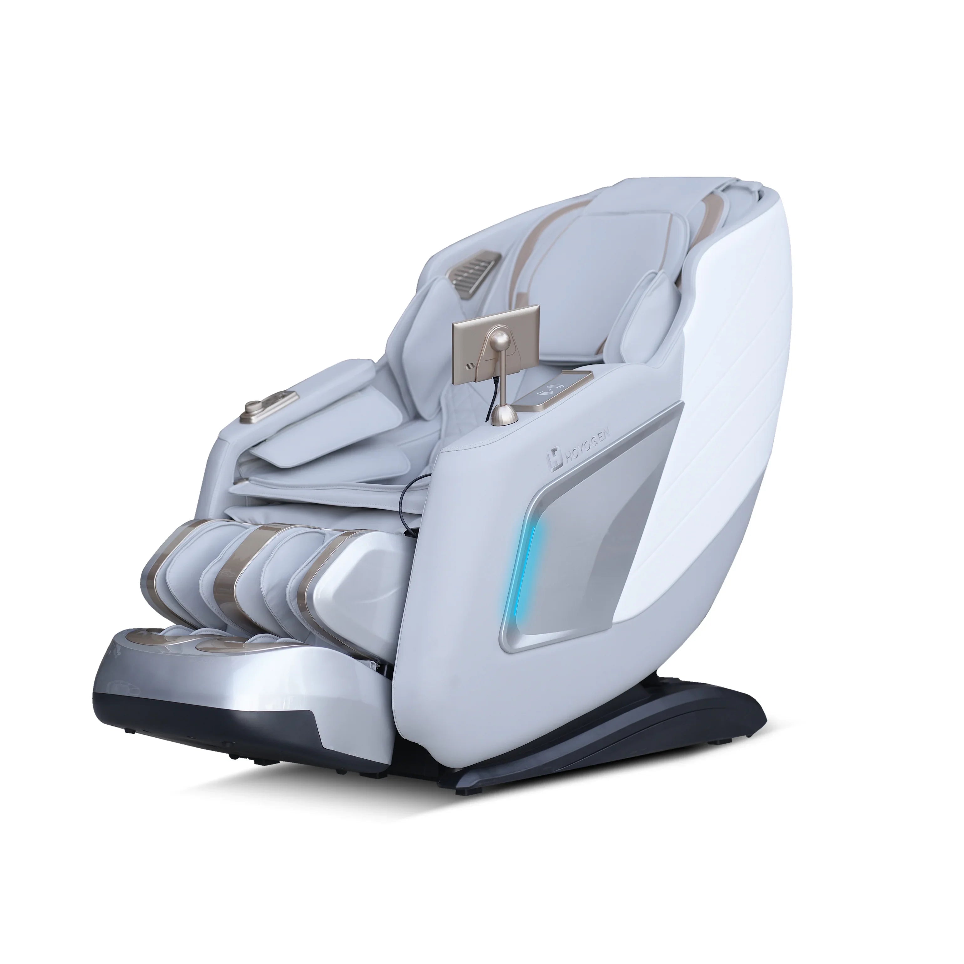 White massage chair on a white background