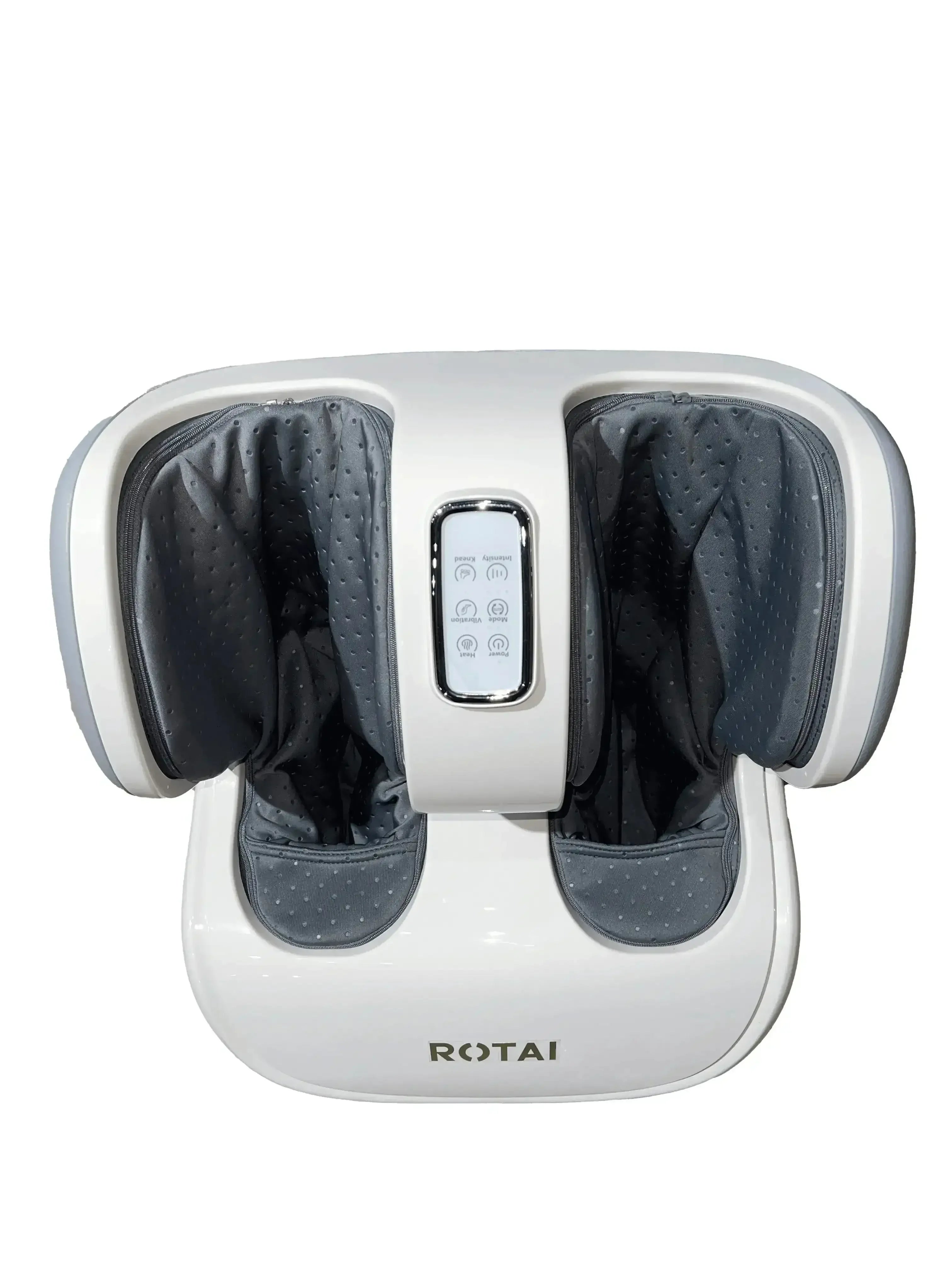 ROTAI white electric foot massager with digital controls and grey interior