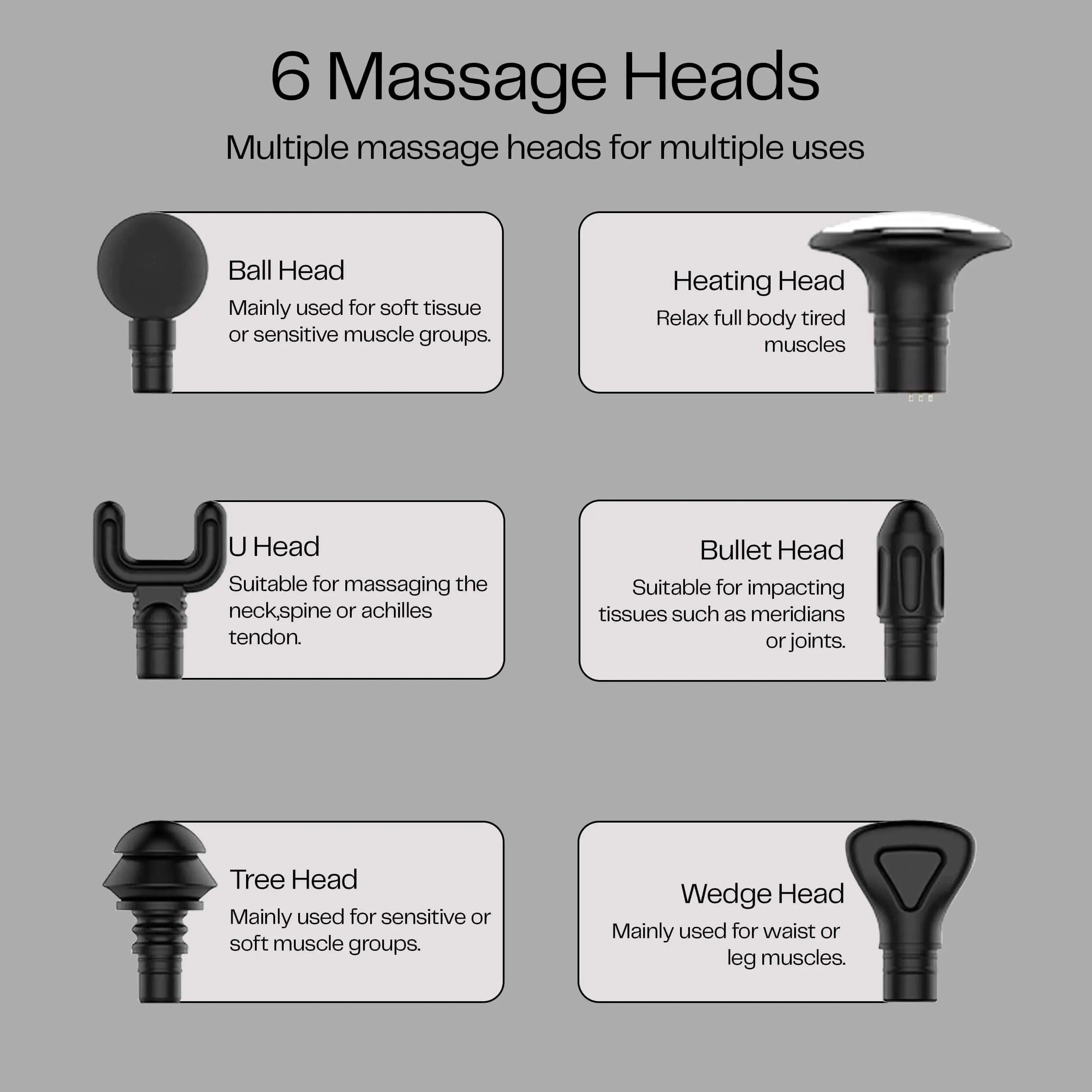 12_g50_massage_gun_massage_heads - Rotai | Best Massage Chair in UAE