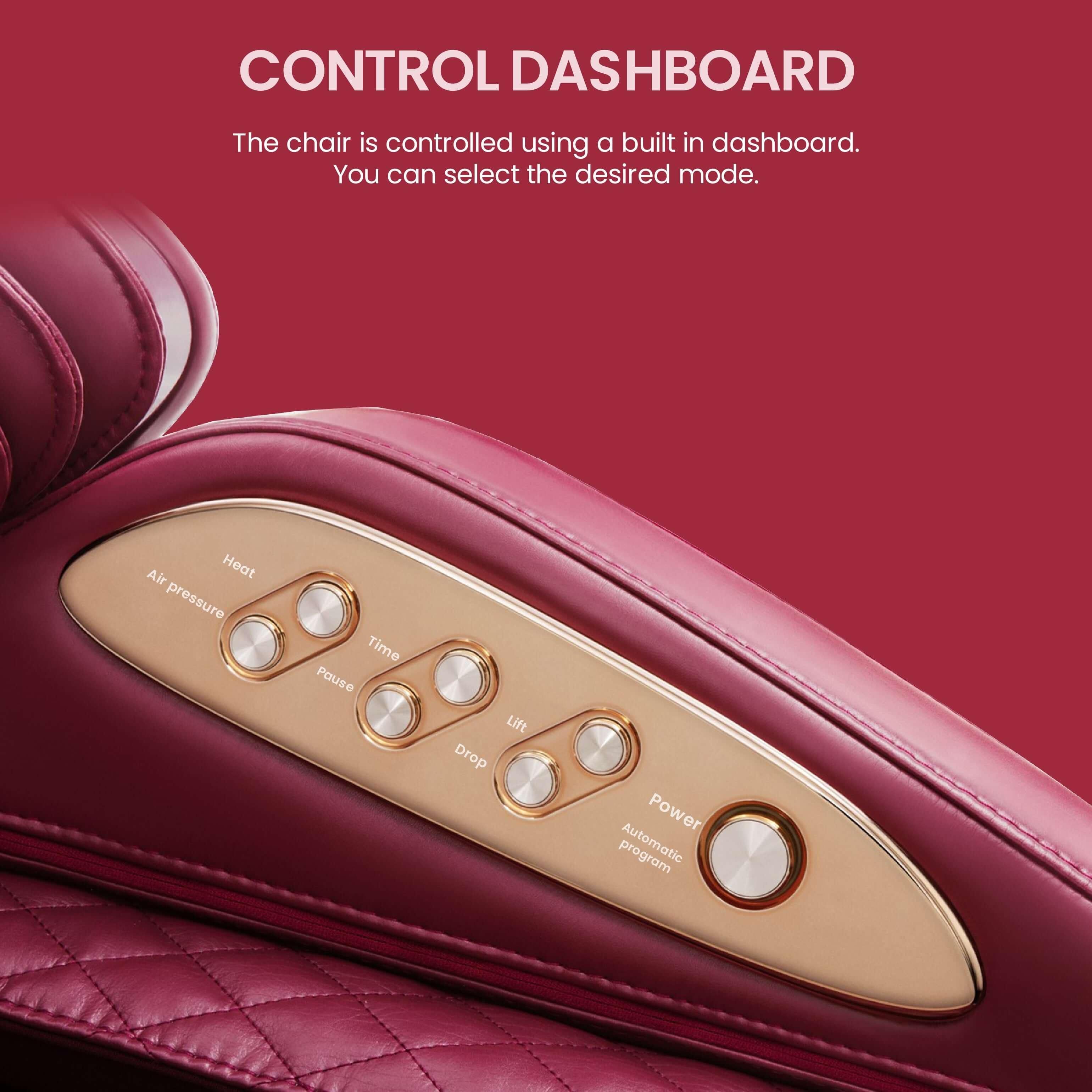 Control dashboard of the best massage chair in UAE showcasing various settings for a customized massage experience. best massage chair uae, massage chair Dubai, massage chair uae, massage chair Saudi Arabia, كرسي التدليك, Best massage chair in Dubai UAE, 