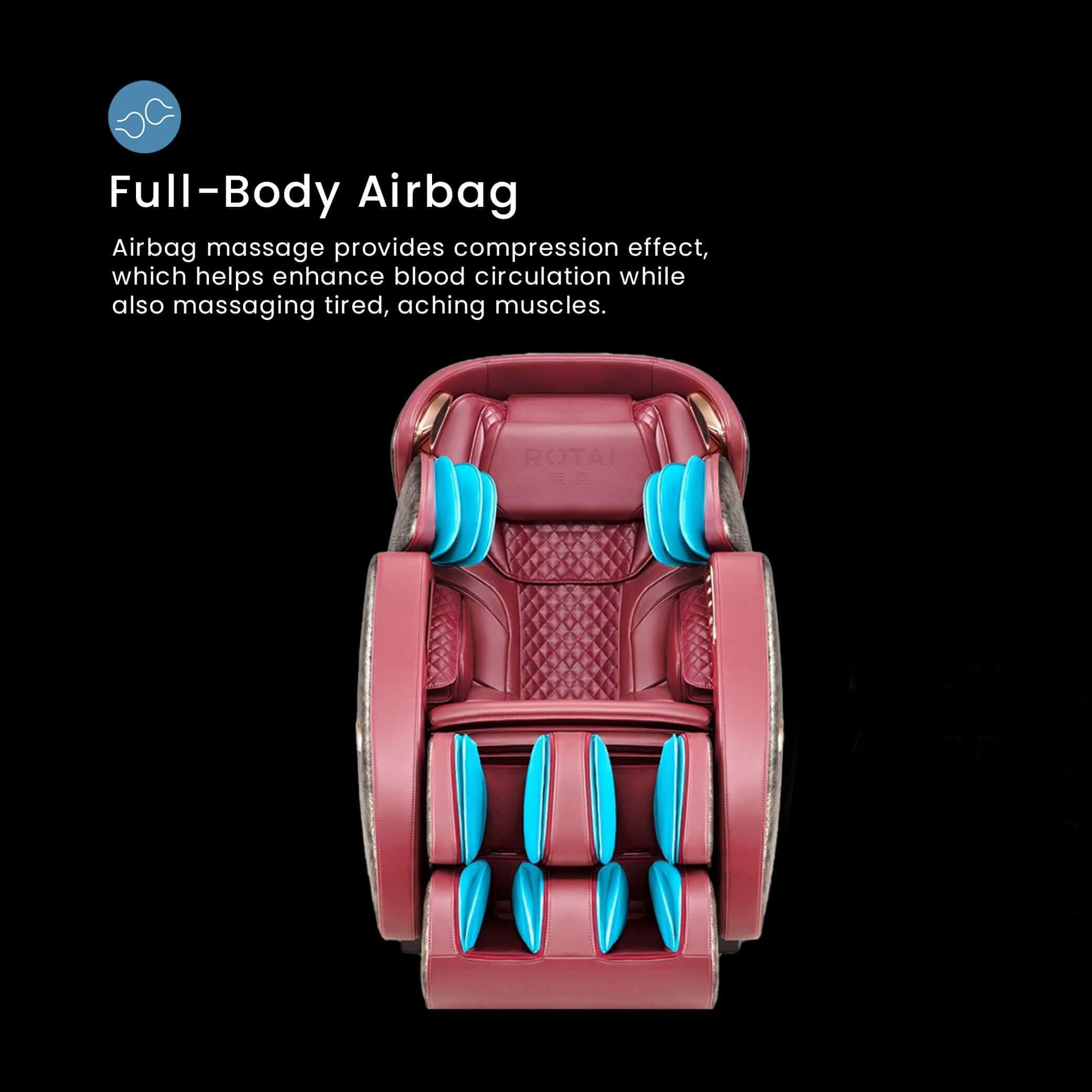 Best Massage Chair in UAE with full-body airbag technology for enhanced blood circulation and muscle relief - كرسي مساج كهربائي, best massage chair uae, massage chair Dubai, massage chair uae, massage chair Saudi Arabia, كرسي التدليك, Best massage chair i
