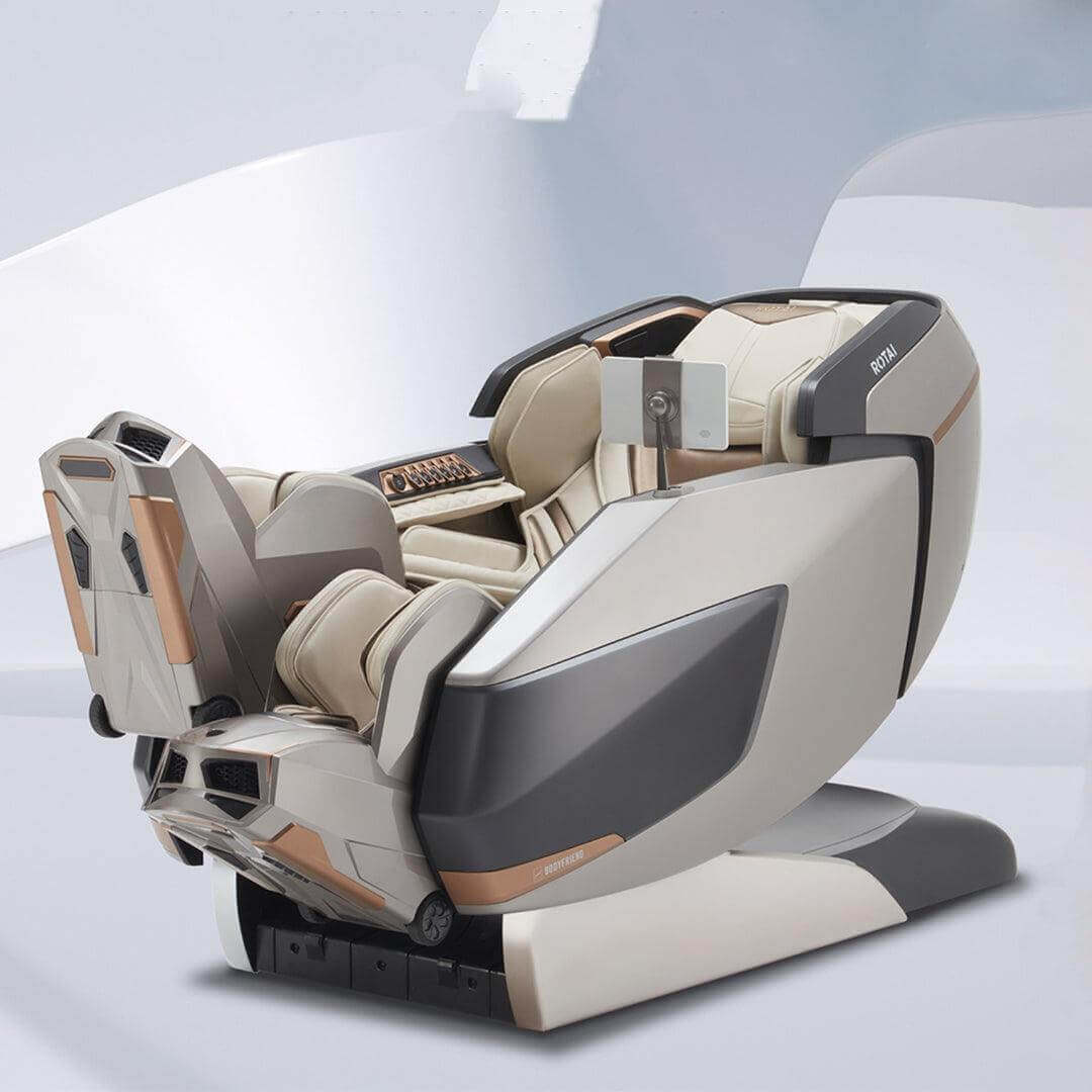 AI Robotic Massage Chair (Glacier Silver) - Rotai - Best Massage Chair in Dubai UAE - Shop massage chairs in Dubai, UAE, Abu Dhabi