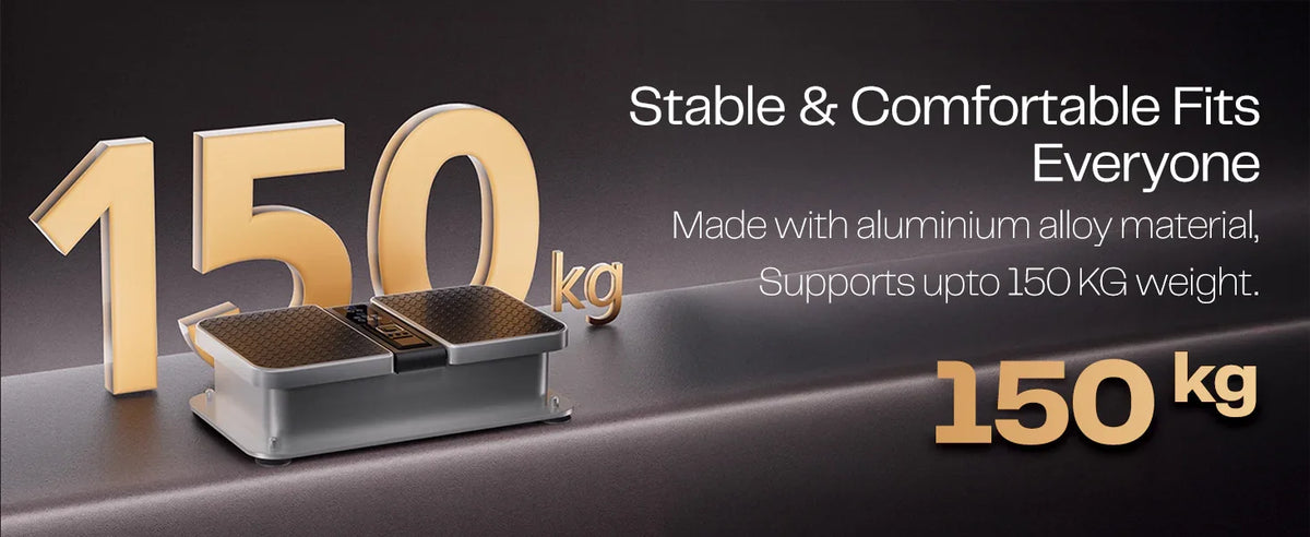 Foot massager with anti-slip surface, supports 150 kg weight, aluminum alloy body