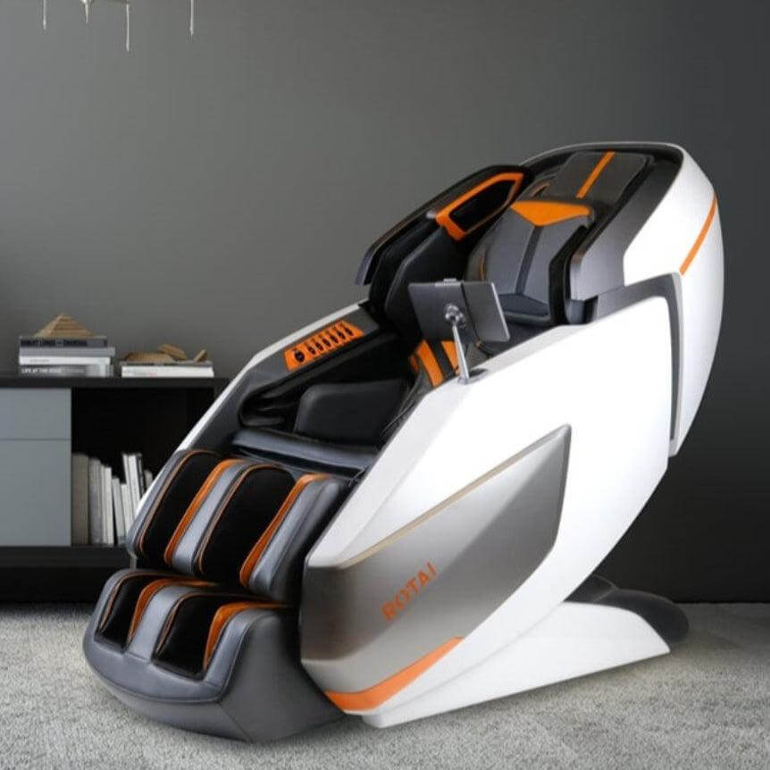 Lambo Luxury Massage Chair (Orange) for neck, shoulder, and lumbar pain relief, best massage chair brand in Dubai, UAE, Saudi Arabia, كرسي التدليك