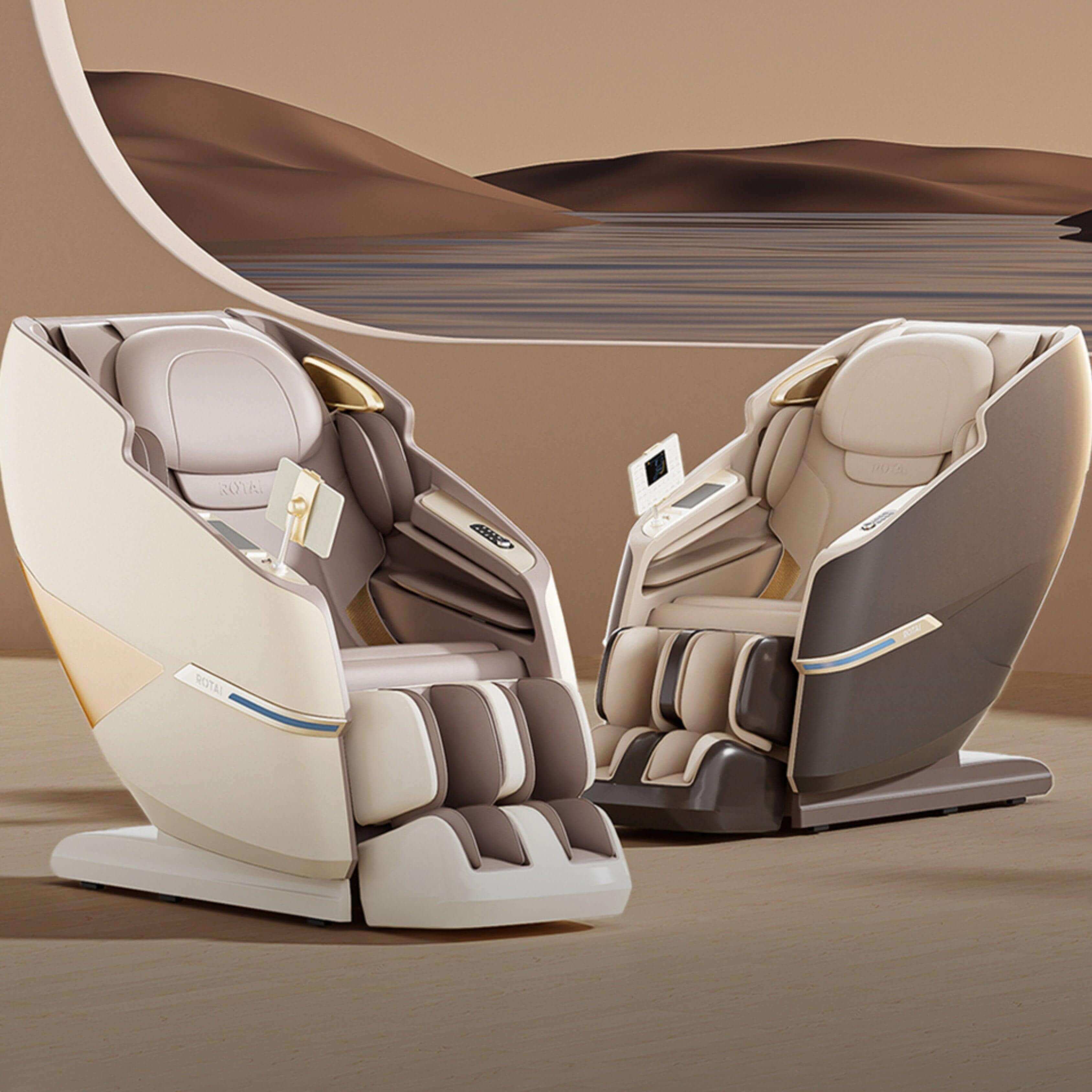 Royal Magestic Pro Massage Chair (Beige) - Rotai - Best Massage Chair in Dubai UAE - Shop massage chairs in Dubai, UAE, Abu Dhabi