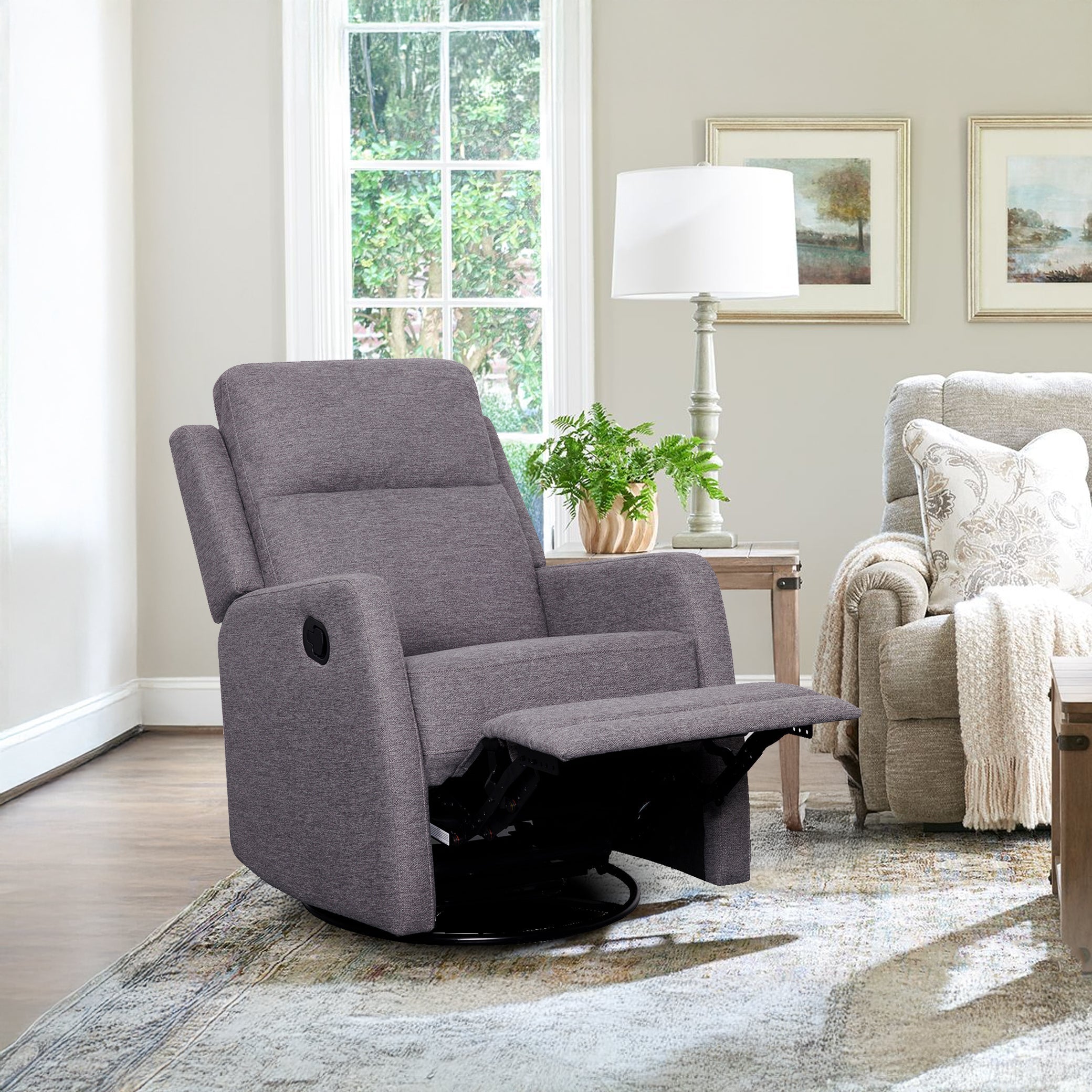 Diana Single Seater Manual Recliner - Grey - Rotai - Best Massage Chair in Dubai UAE - Shop massage chairs in UAE, Saudi Arabia -Therapy Massage Chairs - Back, Neck, & Leg Pain Relief