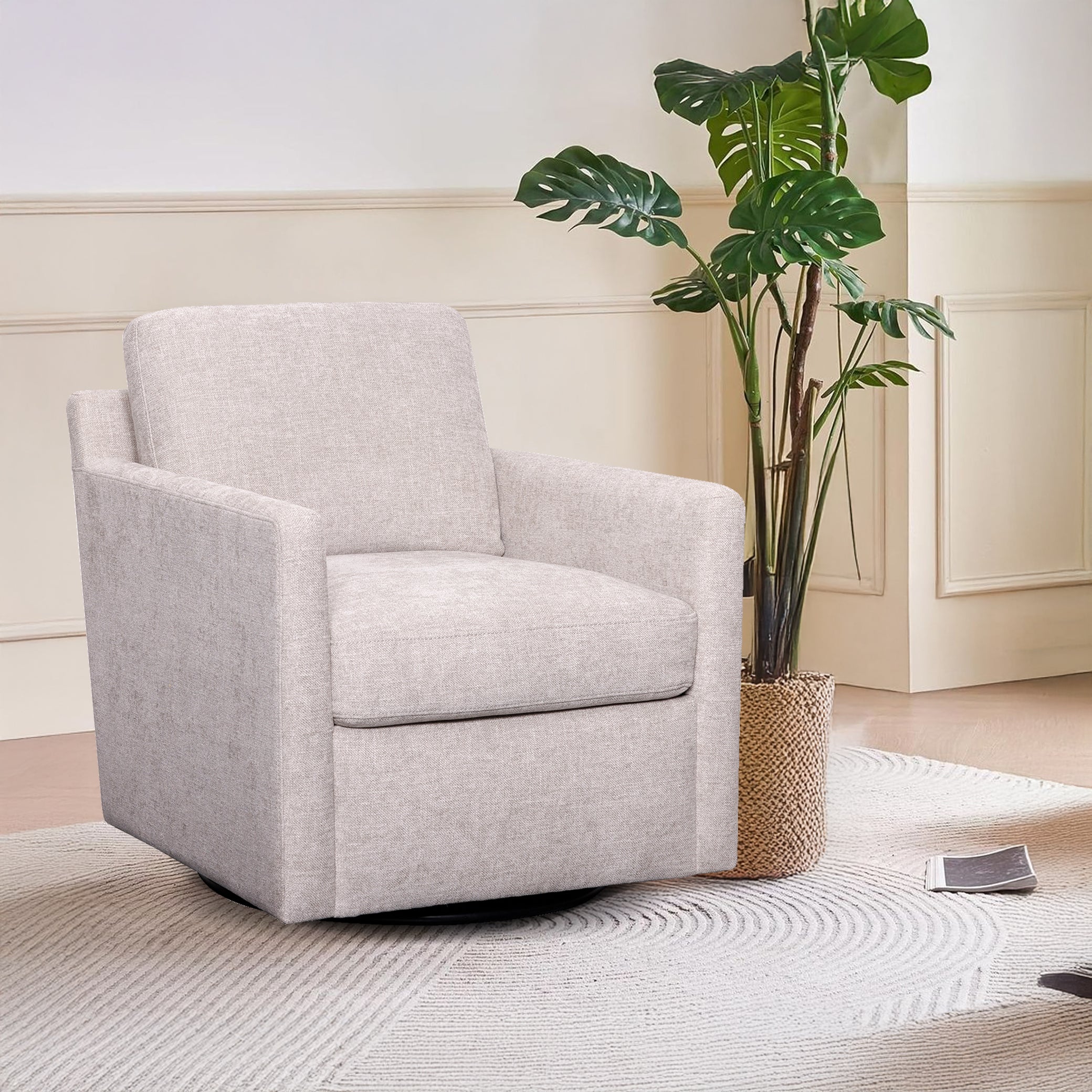 Harris Swivel Chair - Stone - Rotai - Best Massage Chair in Dubai UAE - Shop massage chairs in UAE, Saudi Arabia -Therapy Massage Chairs - Back, Neck, & Leg Pain Relief