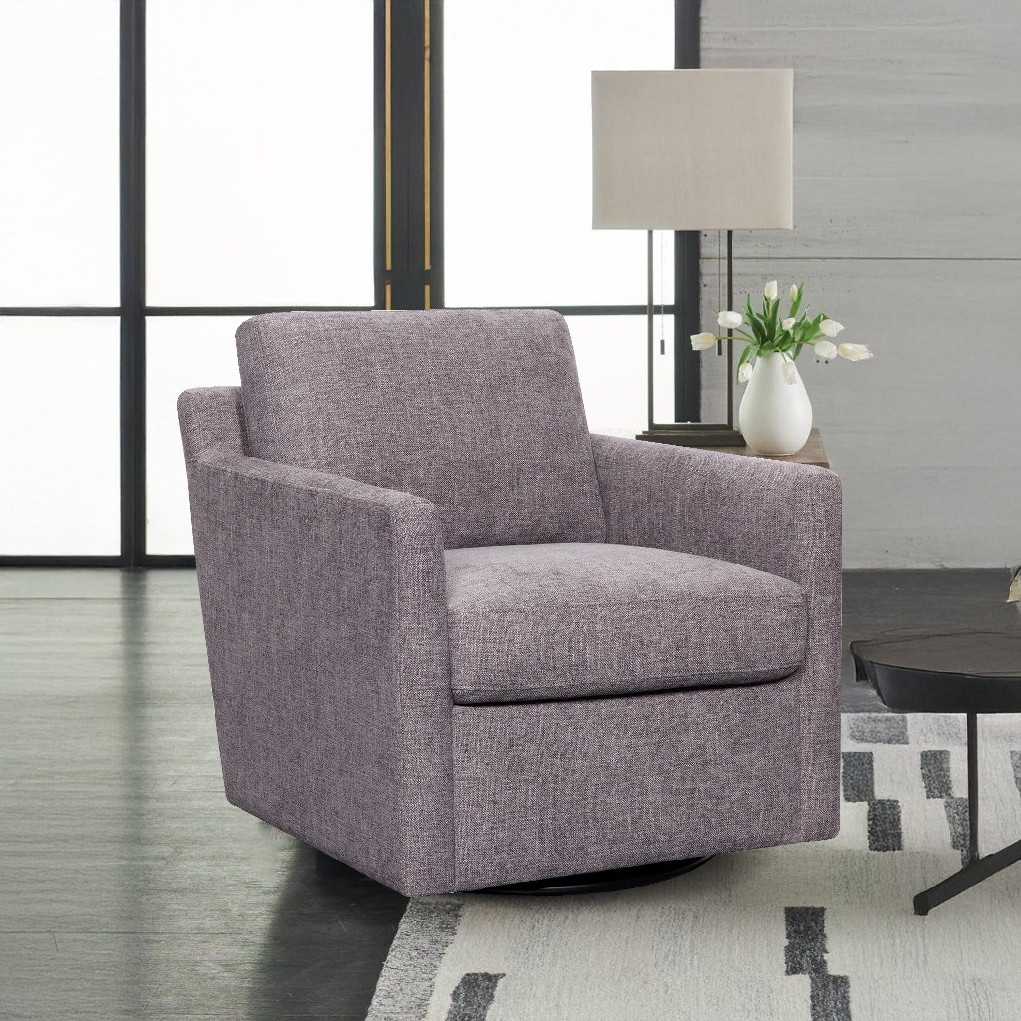 Harris Swivel Chair - Pewter - Rotai - Best Massage Chair in Dubai UAE - Shop massage chairs in UAE, Saudi Arabia -Therapy Massage Chairs - Back, Neck, & Leg Pain Relief