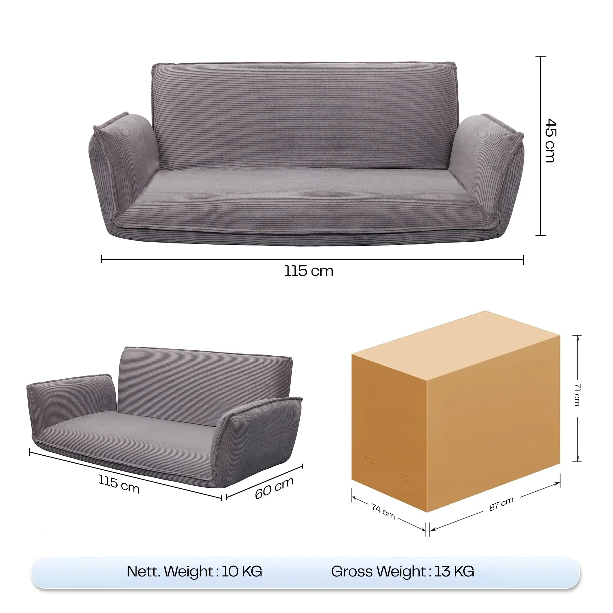 Mesa Adjustable Comfy Lazy Floor Sofa