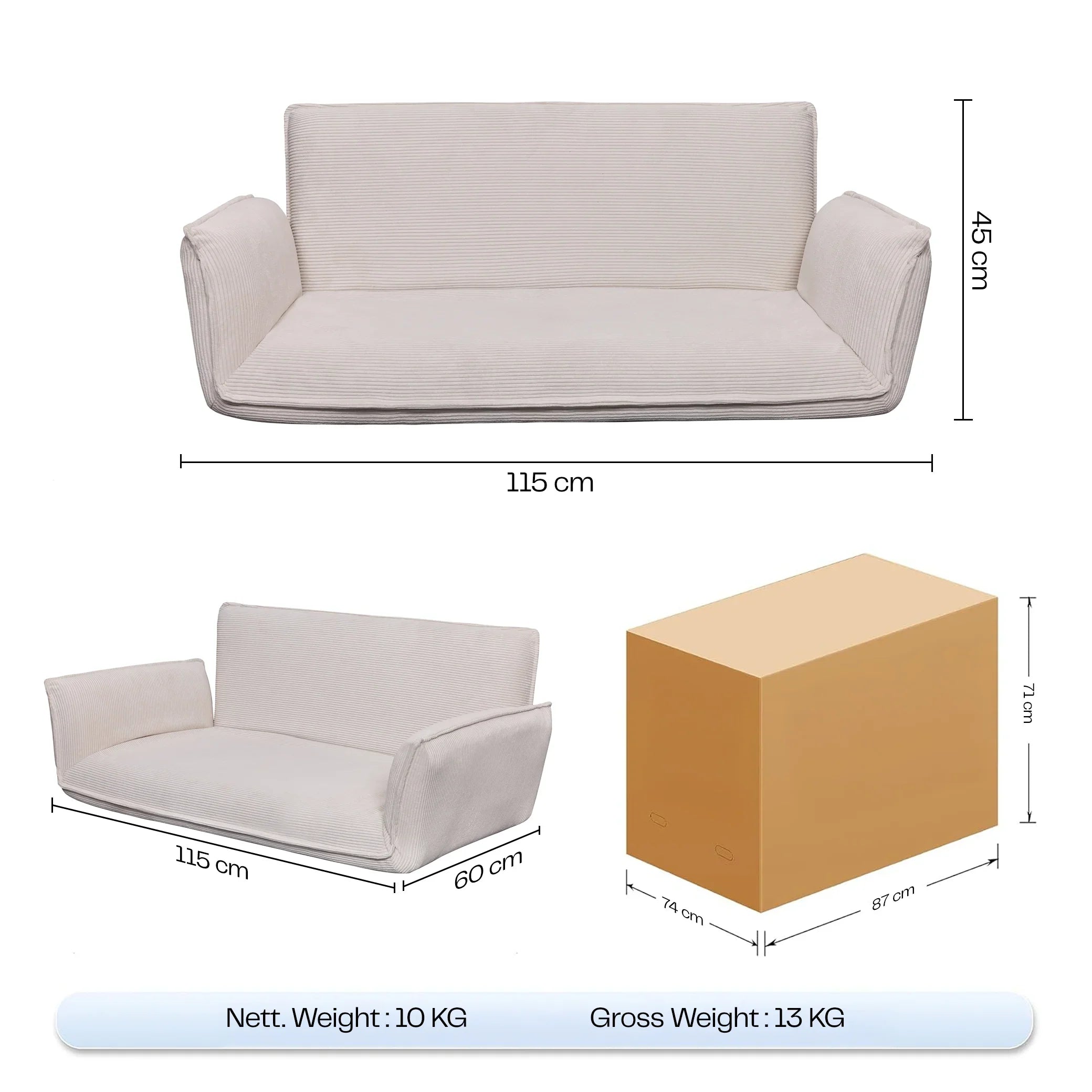 Mesa Adjustable Comfy Lazy Floor Sofa