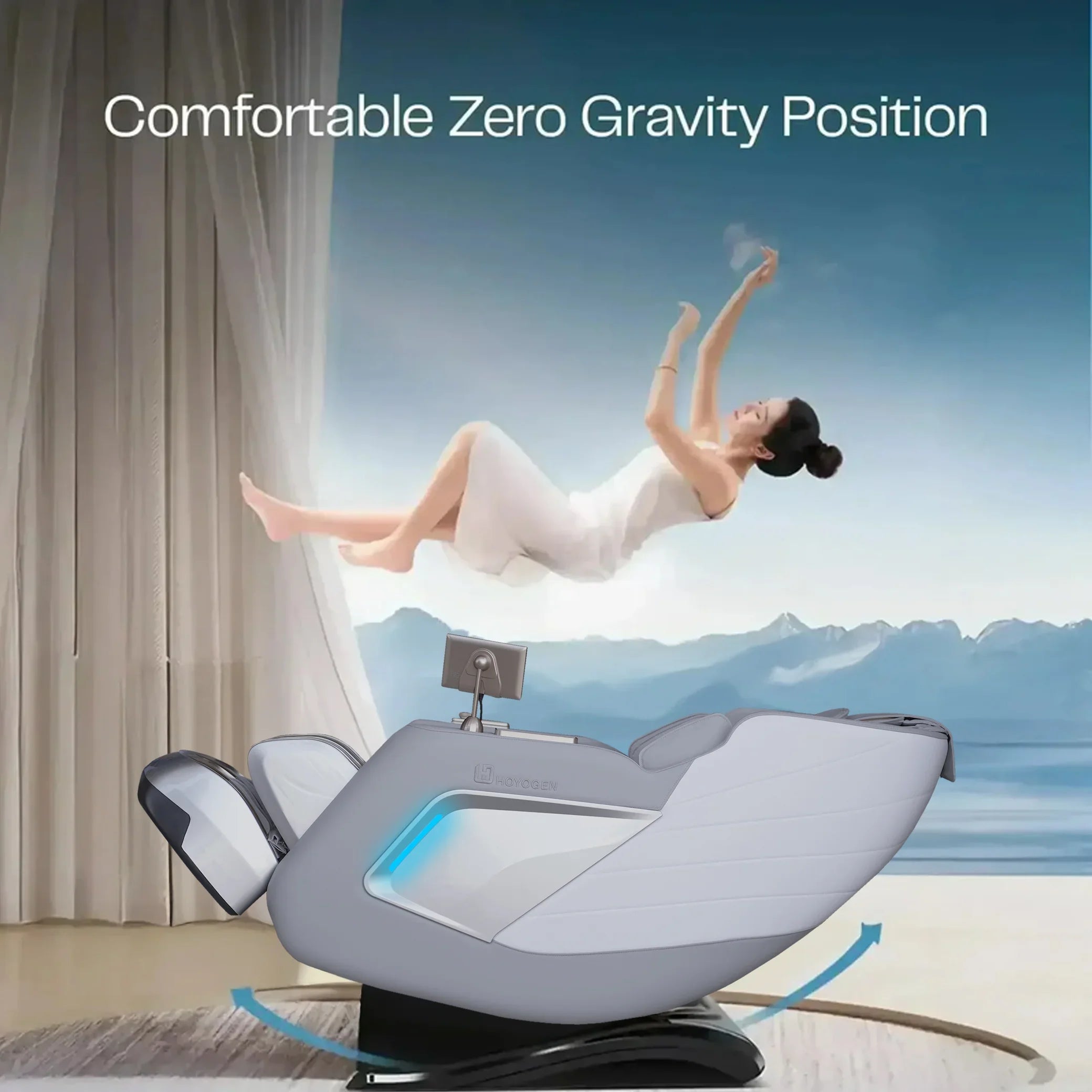 TAURUS Hoyogen Massage Chair (Grey) - Rotai - Best Massage Chair in Dubai UAE - Shop massage chairs in UAE, Saudi Arabia -Therapy Massage Chairs - Back, Neck, & Leg Pain Relief