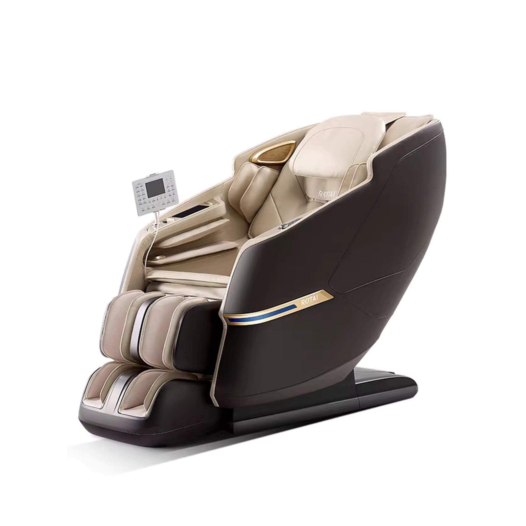 Best massage chair in UAE, Royal Magestic Pro Massage Chair in brown with 3D Movement and AI Smart Massage, available in Dubai massage chair showroom.