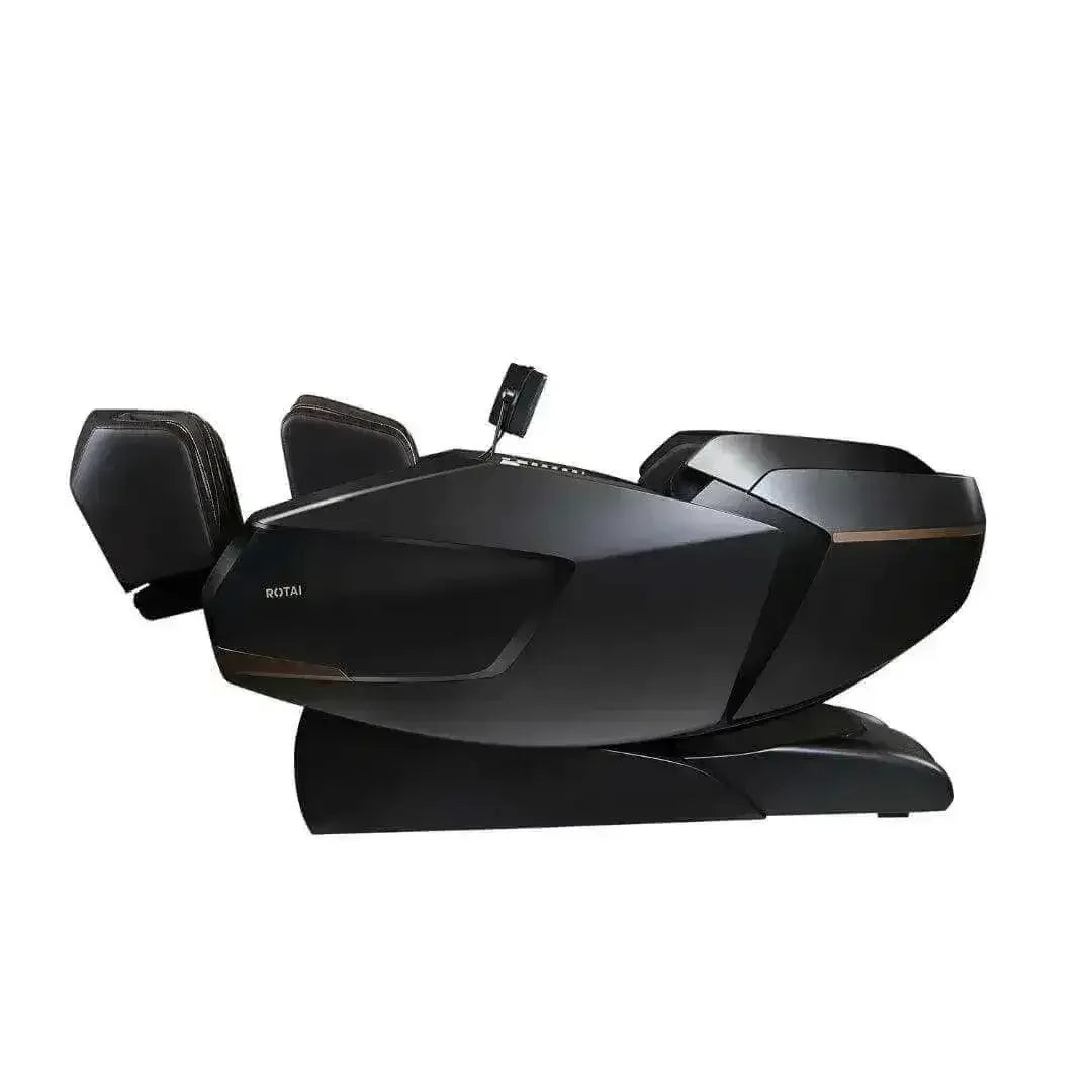Lambo Luxury Massage Chair (Black), reclined with legrest extended