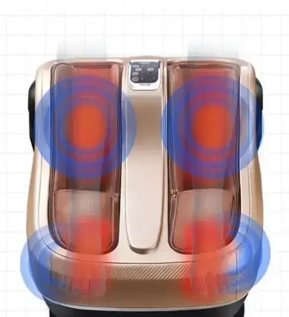 Rotai Health gold foot and calf massager with control panel and massage zones, Dubai UAE